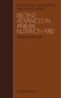Recent Advances in Animal Nutrition - eBook