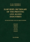 Dictionary of the Printing and Allied Industries : In English (with definitions), French, German, Dutch, Spanish and Italian - eBook