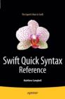Swift Quick Syntax Reference - Book