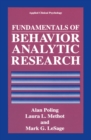 Fundamentals of Behavior Analytic Research - eBook
