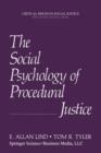 The Social Psychology of Procedural Justice - Book