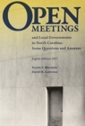 Open Meetings and Local Governments in North Carolina : Some Questions and Answers - Book