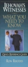 Jehovah's Witnesses: What You Need to Know - Book