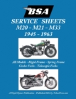BSA M20, M21 and M33 'Service Sheets' 1945-1963 for All Rigid, Spring Frame, Girder and Telescopic Fork Models - Book