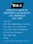 BSA 'Service Sheets' Master Catalogue for All Models 1945 to 1967 - Book