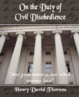 On the Duty of Civil Disobedience - Book