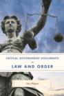 Critical Government Documents on Law and Order - Book