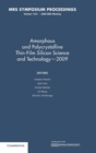 Amorphous and Polycrystalline Thin Film Silicon Science and Technology - 2009: Volume 1153 - Book