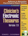 Clinician's Electronic Thesaurus, Version 7.0 : Software to Streamline Psychological Report Writing - Book