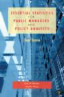 Essential Statistics for Public Managers and Policy Analysts - Book
