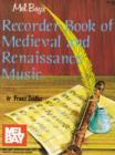 Recorder Book of Medieval and Renaissance Music - eBook
