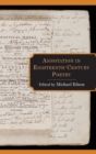 Annotation in Eighteenth-Century Poetry - Book