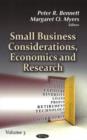 Small Business Considerations, Economics & Research : Volume 3 - Book