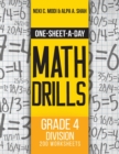 One-Sheet-A-Day Math Drills : Grade 4 Division - 200 Worksheets (Book 12 of 24) - Book