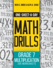 One-Sheet-A-Day Math Drills : Grade 7 Multiplication - 200 Worksheets (Book 23 of 24) - Book