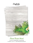 Floral Rustic Wood Stationery Paper : Cute Letter Writing Paper for Home, Office, 25 Sheets (Border Paper Design) - Book