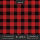 Buffalo Plaid Scrapbook Paper Pad 8x8 Decorative Scrapbooking Kit for Cardmaking Gifts, DIY Crafts, Printmaking, Papercrafts, Red and Black Check Designer Paper - Book