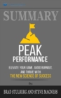 Summary of Peak Performance : Elevate Your Game, Avoid Burnout, and Thrive with the New Science of Success by Brad Stulberg and Steve Magness - Book
