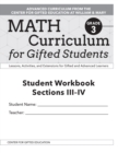Math Curriculum for Gifted Students : Lessons, Activities, and Extensions for Gifted and Advanced Learners, Student Workbooks, Sections III-IV (Set of 5): Grade 3 - Book