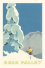 The Vintage Journal Big Snowy Pine Tree and Skier, Bear Valley - Book
