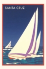 Vintage Journal Racing Sailboats, Santa Cruz, California Travel Poster - Book