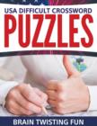 USA Difficult Crossword Puzzles : Brain Twisting Fun - Book