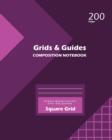 Grids and Guides Square Grid, Quad Ruled, Composition Notebook, 100 Sheets, Large Size 8 x 10 Inch Purple Cover - Book