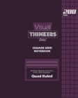 Visual Thinkers Square Grid, Quad Ruled, Composition Notebook, 100 Sheets, Large Size 8 x 10 Inch Purple Cover - Book