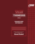 Visual Thinkers Square Grid, Quad Ruled, Composition Notebook, 100 Sheets, Large Size 8 x 10 Inch Red Cover - Book