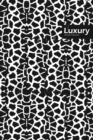 Luxury Lifestyle, Animal Print, Write-in Notebook, Dotted Lines, Wide Ruled, Medium Size 6 x 9 Inch, 288 Pages (Black) - Book
