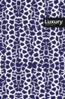 Luxury Lifestyle, Animal Print, Write-in Notebook, Dotted Lines, Wide Ruled, Medium Size 6 x 9 Inch, 288 Pages (Blue) - Book