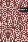 Luxury Lifestyle, Animal Print, Write-in Notebook, Dotted Lines, Wide Ruled, Medium Size 6 x 9 Inch, 288 Pages (Coffee) - Book