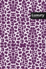 Luxury Lifestyle, Animal Print, Write-in Notebook, Dotted Lines, Wide Ruled, Medium Size 6 x 9 Inch, 288 Pages (Purple) - Book