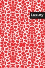 Luxury Lifestyle, Animal Print, Write-in Notebook, Dotted Lines, Wide Ruled, Medium Size 6 x 9 Inch, 288 Pages (Red) - Book