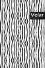 Velar Lifestyle, Animal Print, Write-in Notebook, Dotted Lines, Wide Ruled, Medium Size 6 x 9 Inch, 144 Sheets (Black) - Book