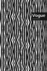 Vogue Lifestyle, Animal Print, Write-in Notebook, Dotted Lines, Wide Ruled, Medium Size 6 x 9 Inch, 144 Sheets (Black) - Book