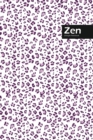 Zen Lifestyle, Animal Print, Write-in Notebook, Dotted Lines, Wide Ruled, Medium Size 6 x 9 Inch (Purple) - Book
