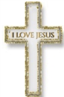 I love jesus gold glitter cross blank journal : I love jesus cross blank journal - Book