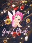 Guest Book - Fairy Themed -Hardback 82 Color pages -8x10 Inches - Book