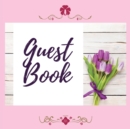 Premium Guest Book- Tulips - For any occasion - 80 Premium color pages - 8.5 x8.5 - Book