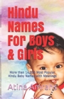 Hindu Names For Boys & Girls : More than 14,000 Most Popular Hindu Baby Names with Meanings - Book