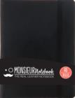 Monsieur Notebook Leather Journal - Black Ruled Small A6 - Book