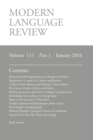 Modern Language Review (111 : 1) January 2016 - Book