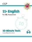 11+ GL 10-Minute Tests: English - Ages 8-9 (with Online Edition) - Book
