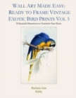 Wall Art Made Easy : Ready to Frame Vintage Exotic Bird Prints Vol 3: 30 Beautiful Illustraions to Transform Your Home - Book