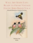 Wall Art Made Easy : Ready to Frame Vintage Exotic Bird Prints Vol 4: 30 Beautiful Illustrations to Transform Your Home - Book