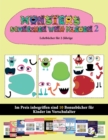 Lehrbucher fur 2-Jahrige : 20 vollfarbige Kindergarten-Arbeitsblatter zum Ausschneiden und Einfugen - Monster 2 - Book