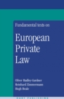 Fundamental Texts on European Private Law - Book