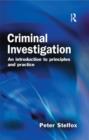 Criminal Investigation : An Introduction to Principles and Practice - Book
