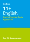 11+ English Quick Practice Tests Age 9-10 (Year 5) : For the 2024 Gl Assessment Tests - Book